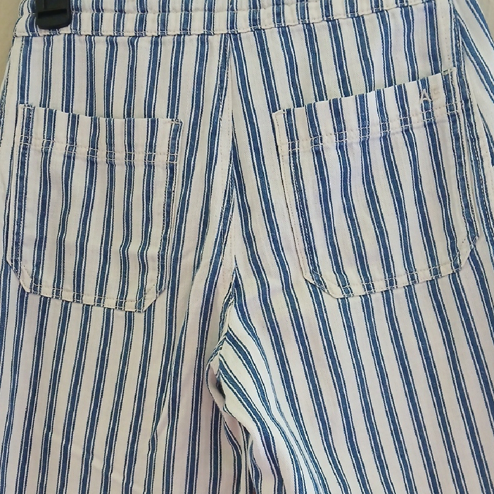 American Eagle Outfitters Blue and White Straight‎ Leg Pants Size 0 - Picture 5 of 8